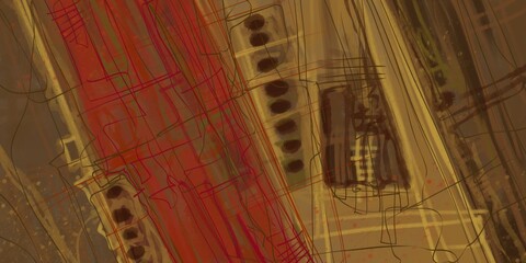 Abstract image for printing. Picture for modern interiors. The picture is painted by hand on a tablet. © neurostructure