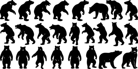 Black Bear Silhouette Designs
