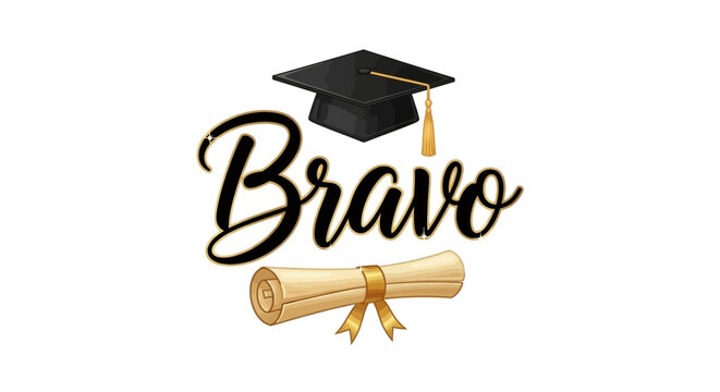 Graduation Bravo Illustration Celebrating Academic Achievement and Success