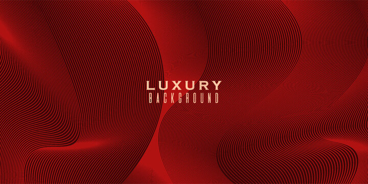 Luxury background with dark red line pattern (curves). Premium vector tech backdrop for business layout, digital certificate, formal brochure template - Powered by Adobe