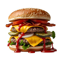 Delicious Crispy Chicken Burger png