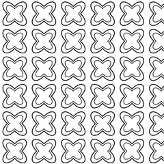 Elegant Black and White Geometric Quatrefoil Pattern: Seamless Vector Texture for Modern Design Projects.