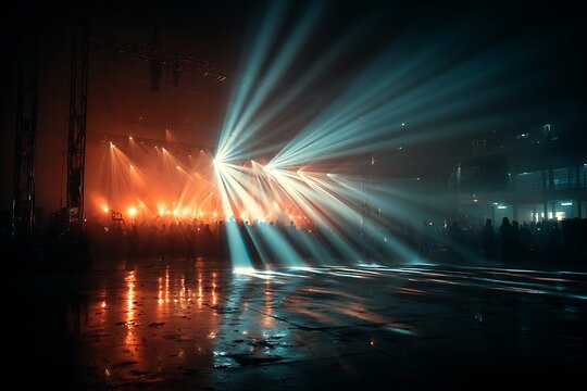 Atmospheric light beams high resolution picture