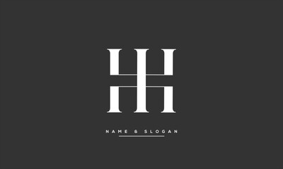 HH, HH Abstract Letters Logo Monogram