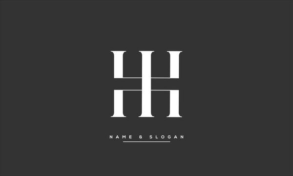 HH, HH Abstract Letters Logo Monogram
