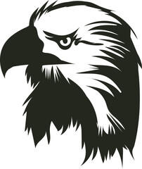 Eagle Head Silhouette and Wild Eagle Vector