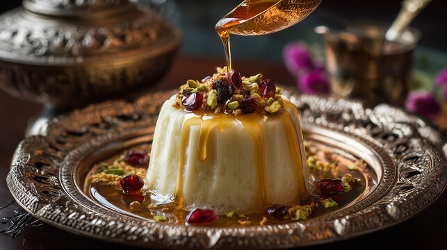 Honey drizzled chak chak dessert