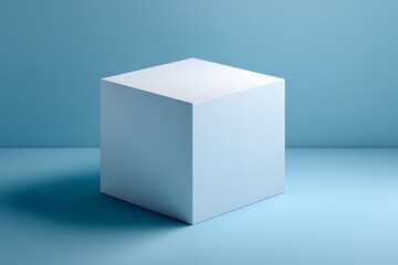Fototapeta premium Cream colored geometric form arranged on aqua surface 
