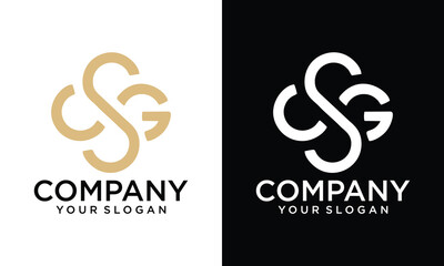 Creative CSG, SCG, SG, GS, Abstract initial monogram letter alphabet logo design