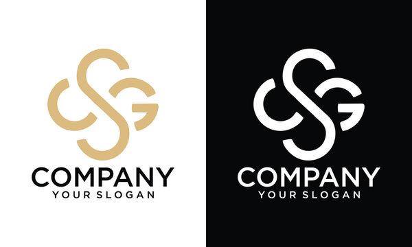 Creative CSG, SCG, SG, GS, Abstract initial monogram letter alphabet logo design