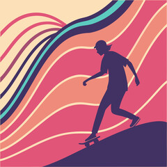 Fototapeta premium Futuristic Gradient Abstract Neon Waves Vector 1