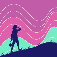 Futuristic Gradient Neon Glow Background Vector