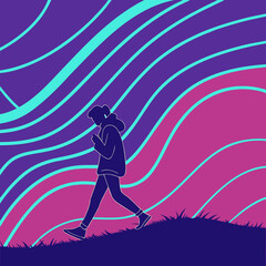 Futuristic Gradient Neon Glow Background Vector 1