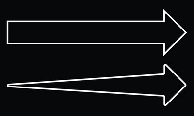 Fototapeta premium Simple black right arrow icon symbolizing direction and movement in a minimalist style
