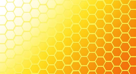 Golden honeycomb pattern with gradient of light to dark yellow and orange