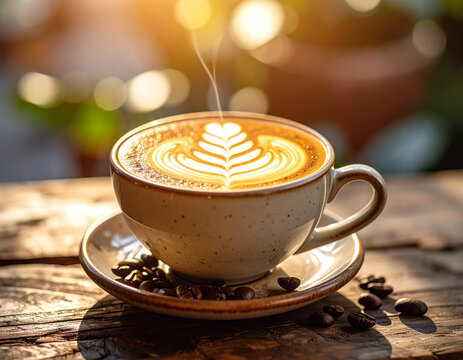 Caf&eacute; latte art&iacute;stico