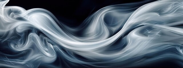 Abstract Smoke Motion Creates Elegant Fluid Shapes And Dynamic Background
