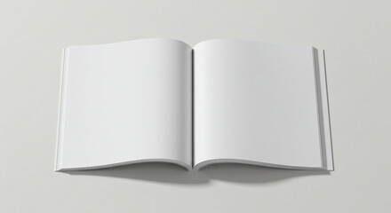 Open Book Mockup with Blank Pages