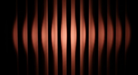 Abstract rhythmic interplay of parallel bars with a captivating central glow