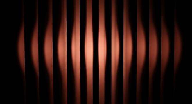 Abstract rhythmic interplay of parallel bars with a captivating central glow