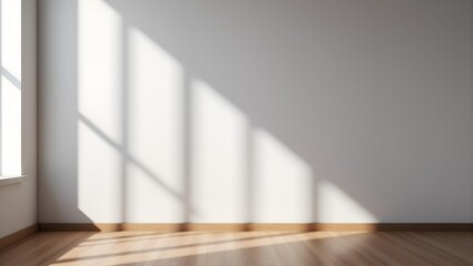Obraz premium A minimalist space with intertwined light and shadow
