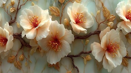 Exotic orchid flowers with gold patterns high resolution picture