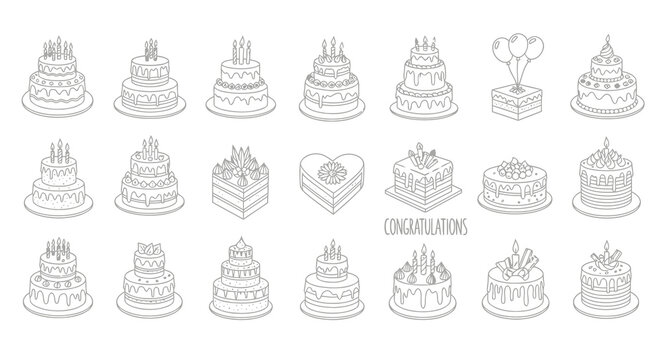 Hand-Drawn Cake Illustrations 20 Delicious Designs
