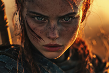 Digital art - Painting of a female viking