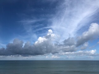 clouds over sea