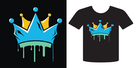 An artistic t-shirt design template with vibrant splashes of color