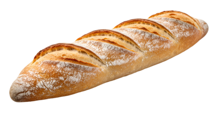 Fresh French Baguette Bread Isolated Transparent Background