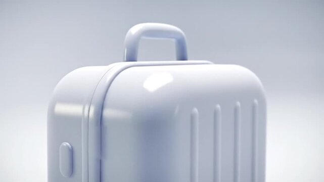 Minimalist white lunchbox resembling a suitcase