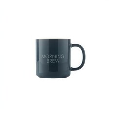 Dark blue ceramic mug morning brew coffee image