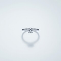 Diamond engagement ring with beaded band wedding ring