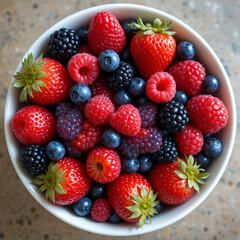Fototapeta premium Fresh Berries Mix Bowl