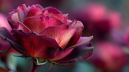 Deep red flower petals closeup high resolution picture