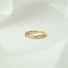 Gold ring with diamond accent wedding band jewelry