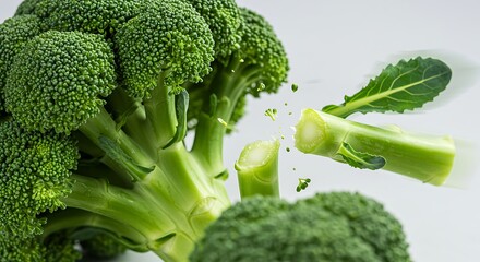 Fresh broccoli floret ready for healthy cooking with vibrant green color and nutritious benefits for clean eating lifestyle