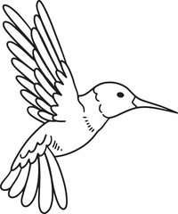 Hand-Drawn Sparrow Vector Isloated On White Background