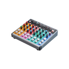 Colorful Compact Audio Mixer for Music Production and Sound Engineering
