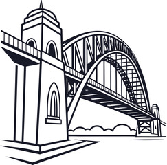 vector illustration of a bridge