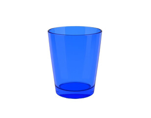 A clear blue glass, simple and elegant, stands ready to be filled with a refreshing drink.