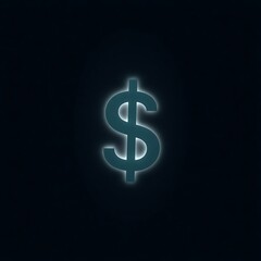 Obraz premium Luminous dollar sign glows against a dark, sophisticated backdrop symbolizing wealth and financial success