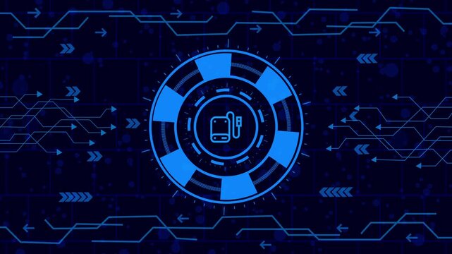 Futuristic interface hud, abstract technology background, scifi user interface concept with infographic elements, virtual reality display, vector illustration