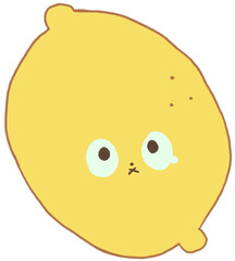 cute lemon PNG illustration
