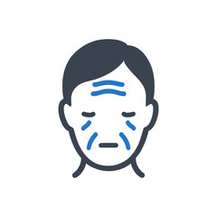 Facial Wrinkles Aging Icon