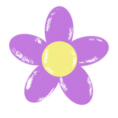Fototapeta premium Lovely Purple Blossom with a Sunny Yellow Heart 💜