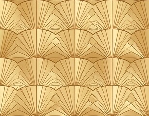 Gold fan-shaped pattern