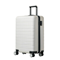 Suitcase isolated on white background with modern travel design realistic clean texture and detail