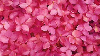 Obraz premium Vibrant Pink Hydrangea Blossoms Floral Texture Background